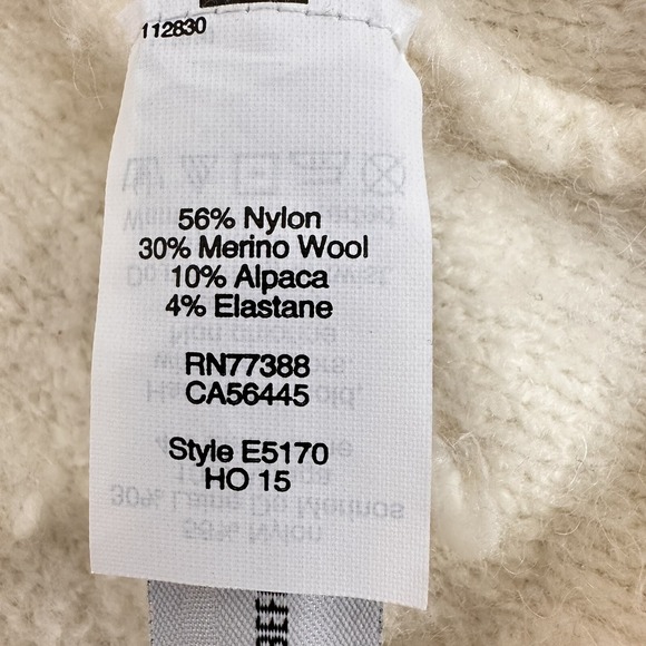 Madewell Sweater Women Medium Snowglobe Bobble Turtleneck Ivory Wool Alpaca‎ - Picture 8 of 13